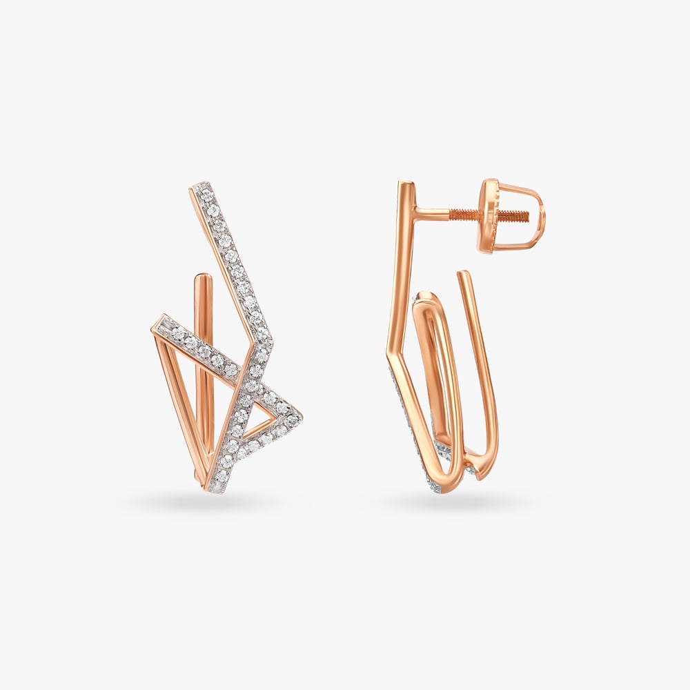 Captivating Contemporary Diamond Stud Earrings,,hi-res image number null