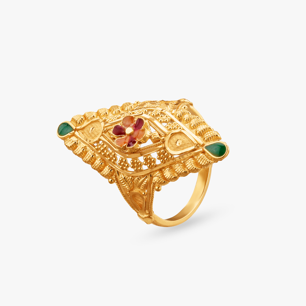 

Ornate Lattice Gold Ring