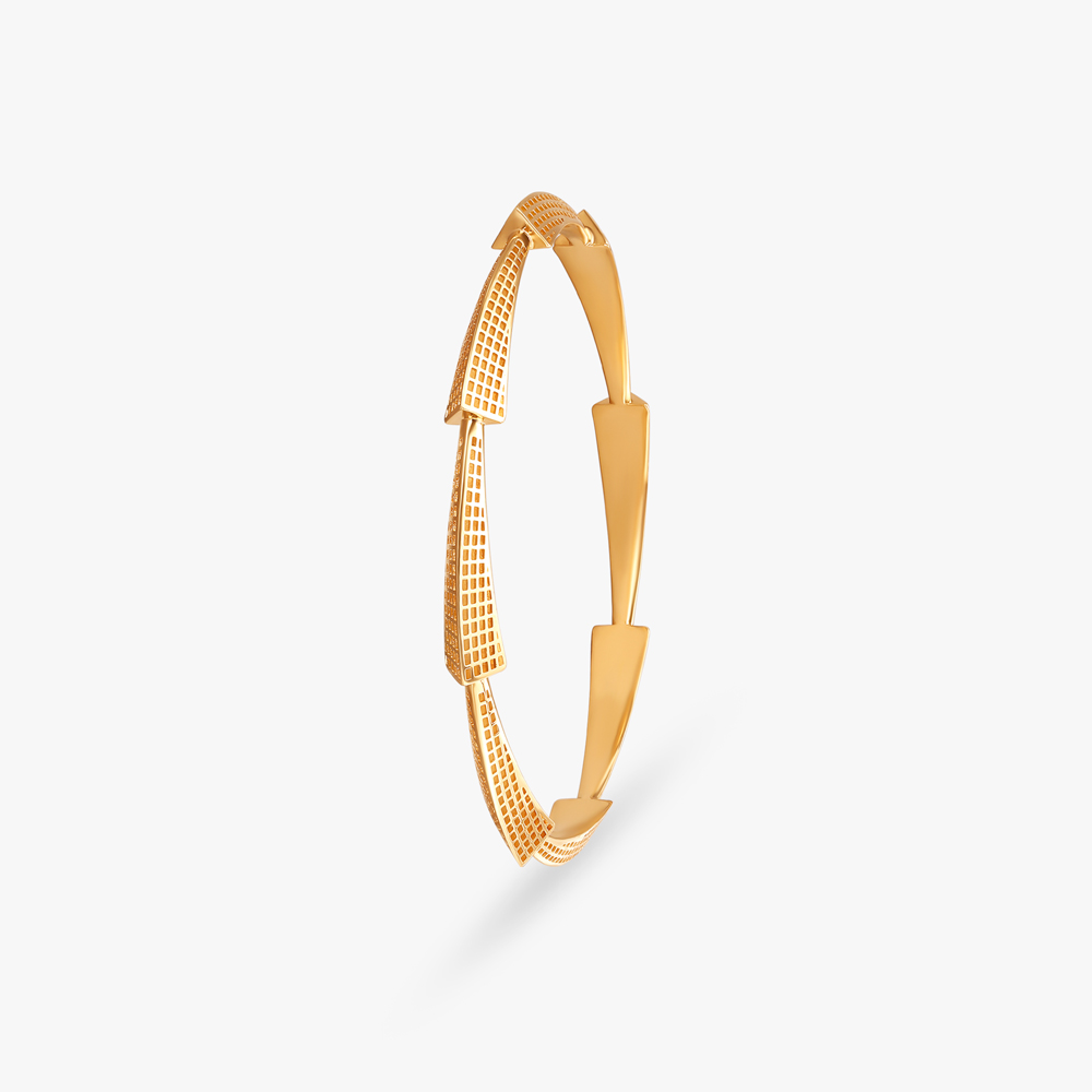 Chic Geometry Gold Bangle,,hi-res image number null
