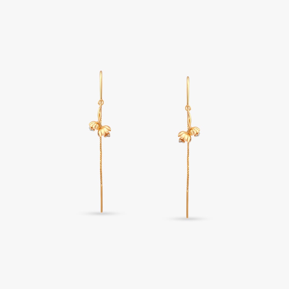 Bloom Trail Gold Hoop Earrings,,hi-res image number null