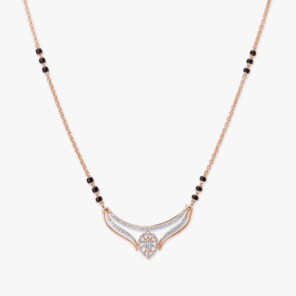 

Designer Curve Diamond Mangalsutra