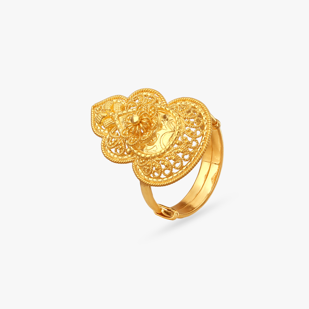 

Classic Jali Gold Ring