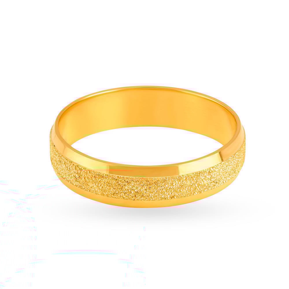 Shimmering Yellow Gold Ribbon Finger Ring,,hi-res image number null