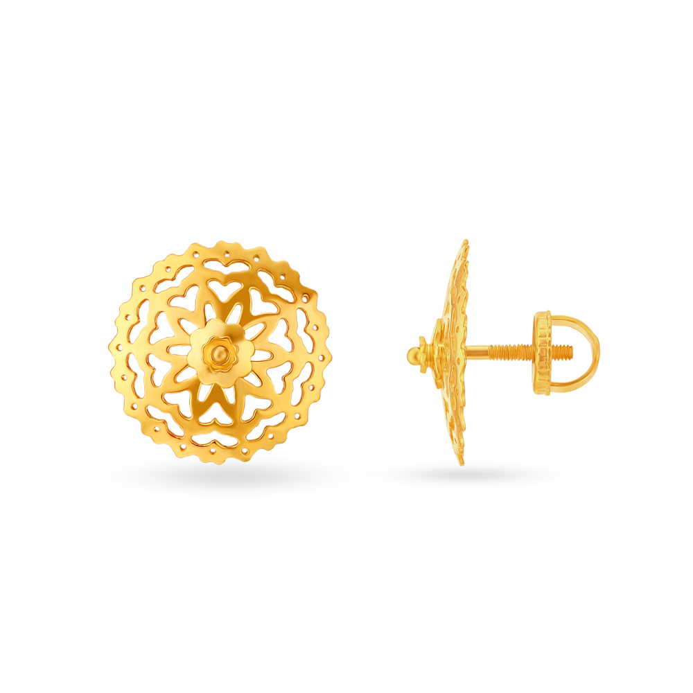 Floral Gold Pendant Set,,hi-res image number null