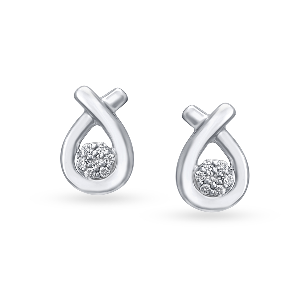 Ethereal Floral Diamond Stud Earrings