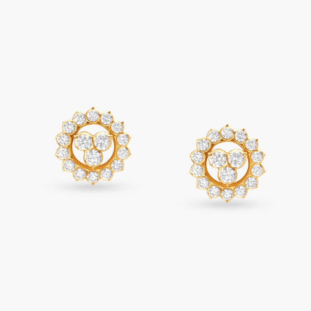 Twinkling Diamond Stud Earrings,,hi-res image number null