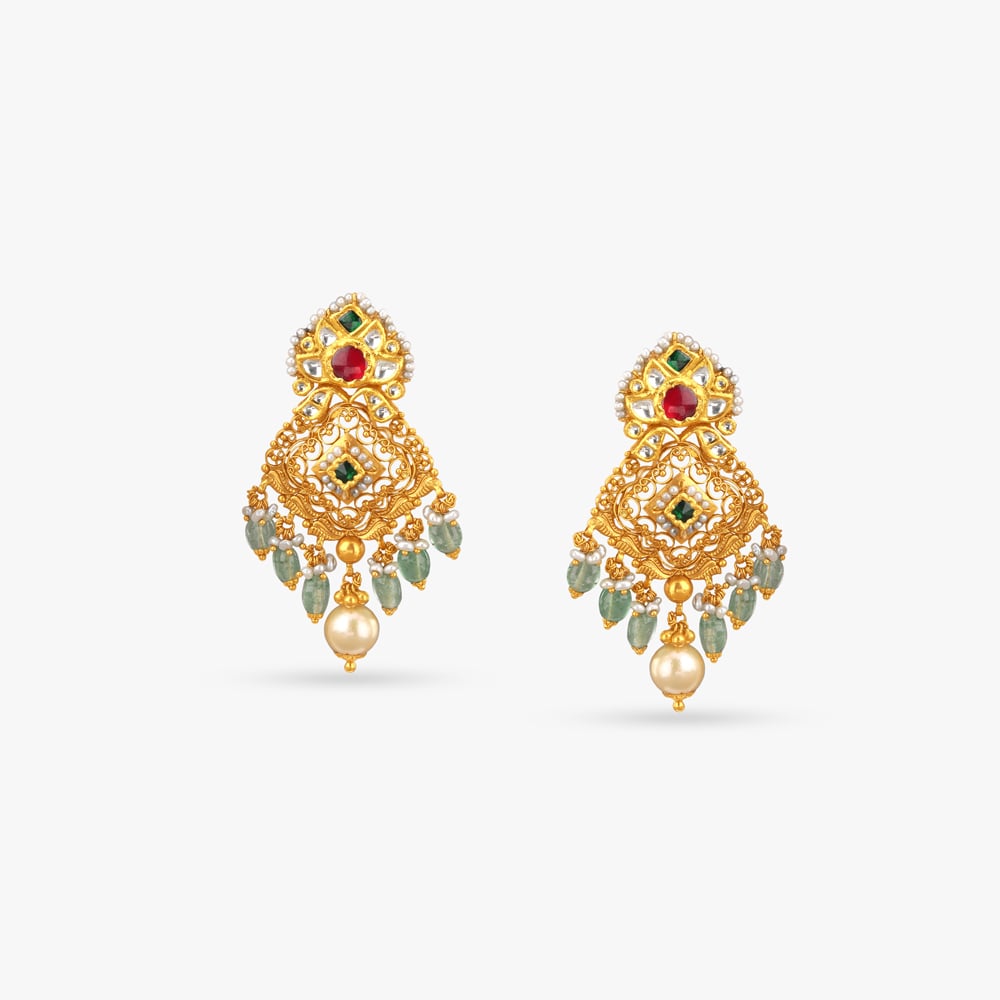 Jaalidar Kali Gold Necklace set,,hi-res image number null
