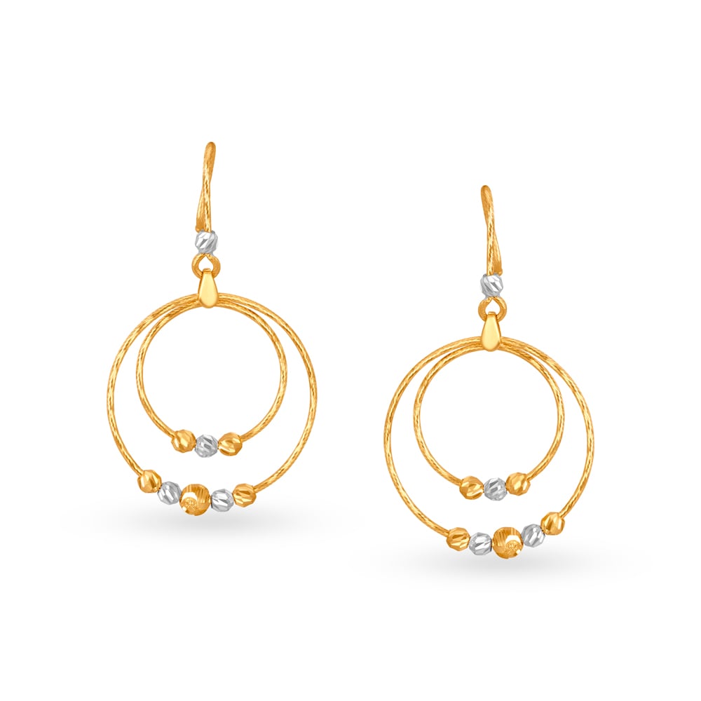 Concentric Beads Drop Earrings,,hi-res image number null