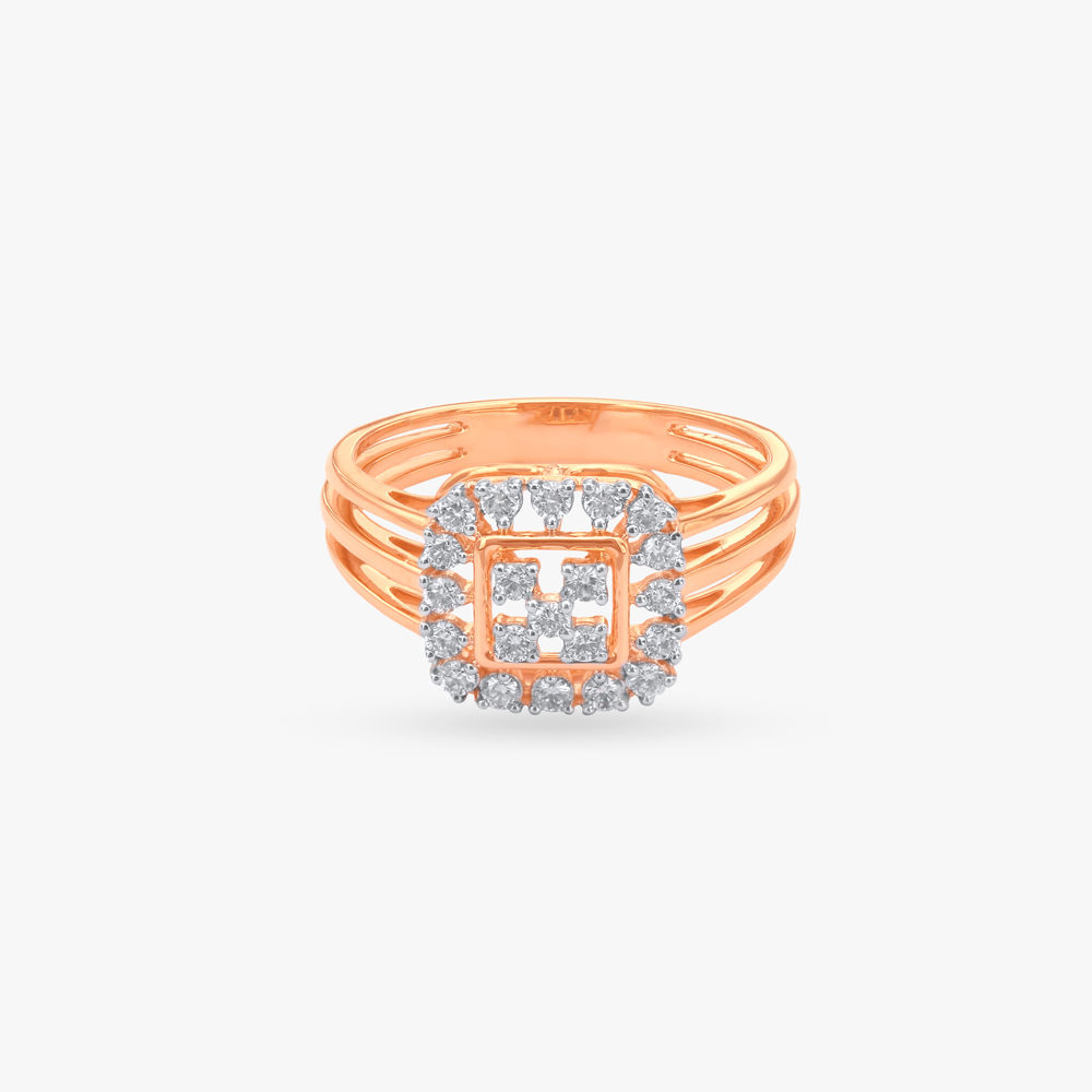 Square Cluster Diamond Ring,,hi-res image number null