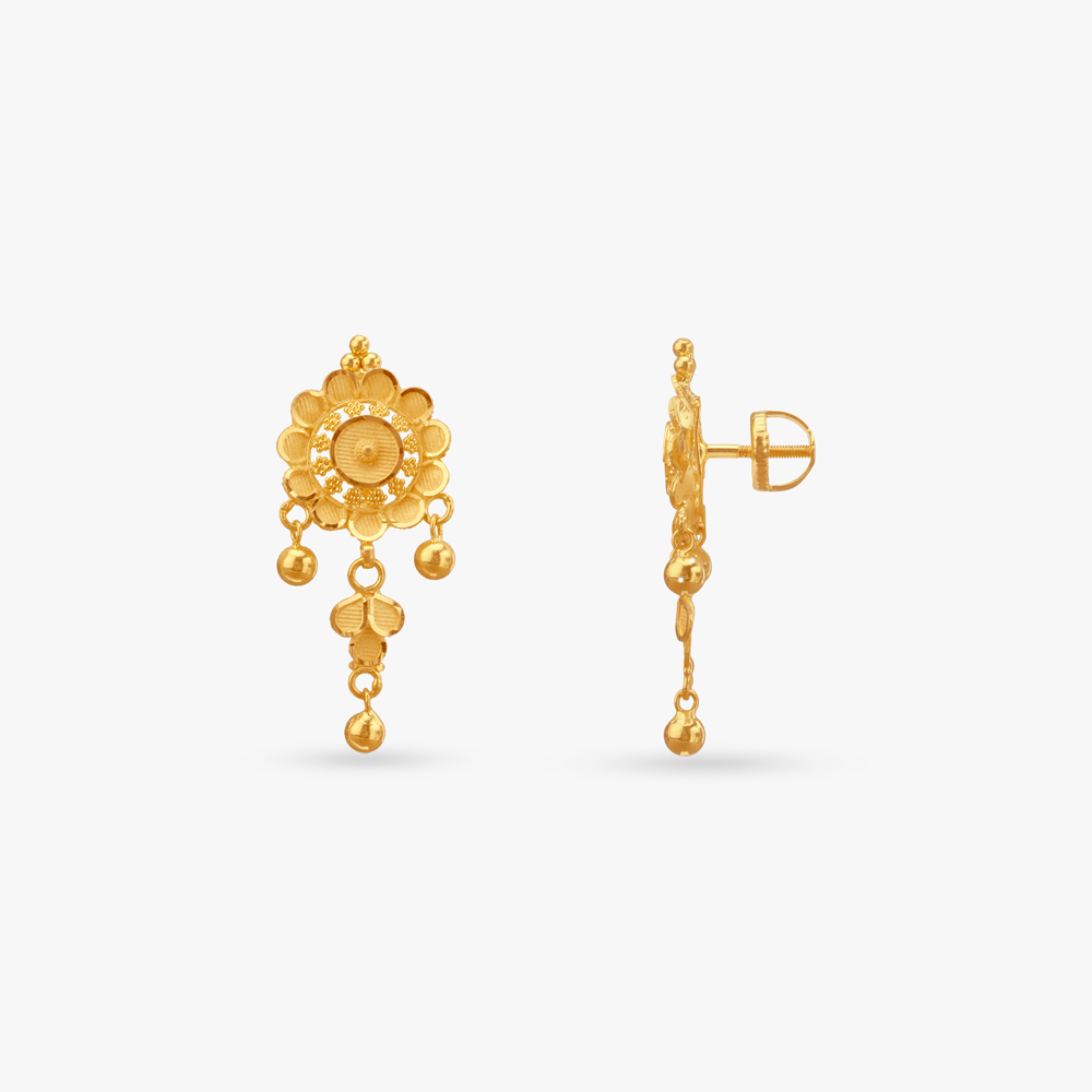 Floral Drape Gold Necklace Set,,hi-res image number null