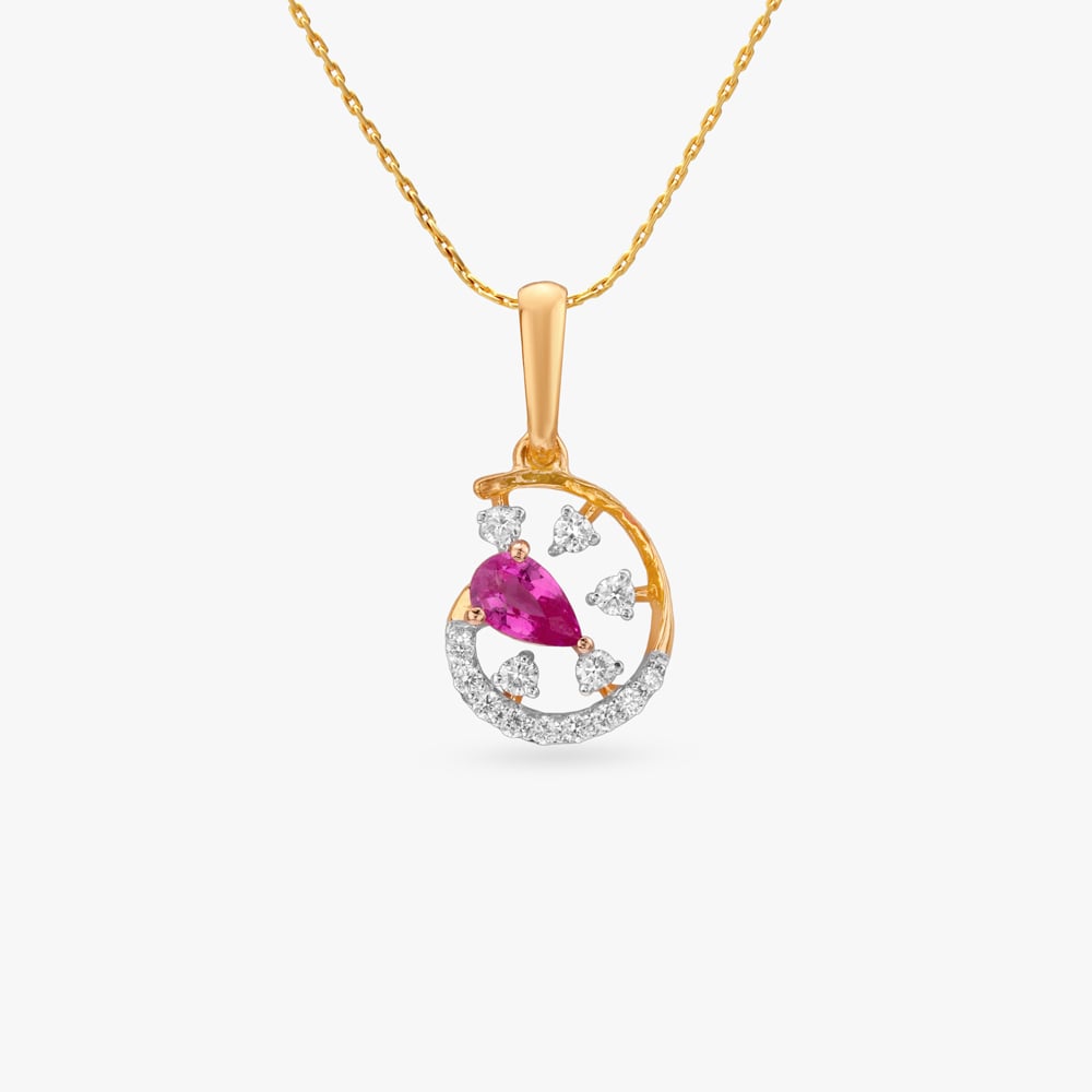 Playful Orbit Diamond Pendant and Earrings Set,,hi-res image number null