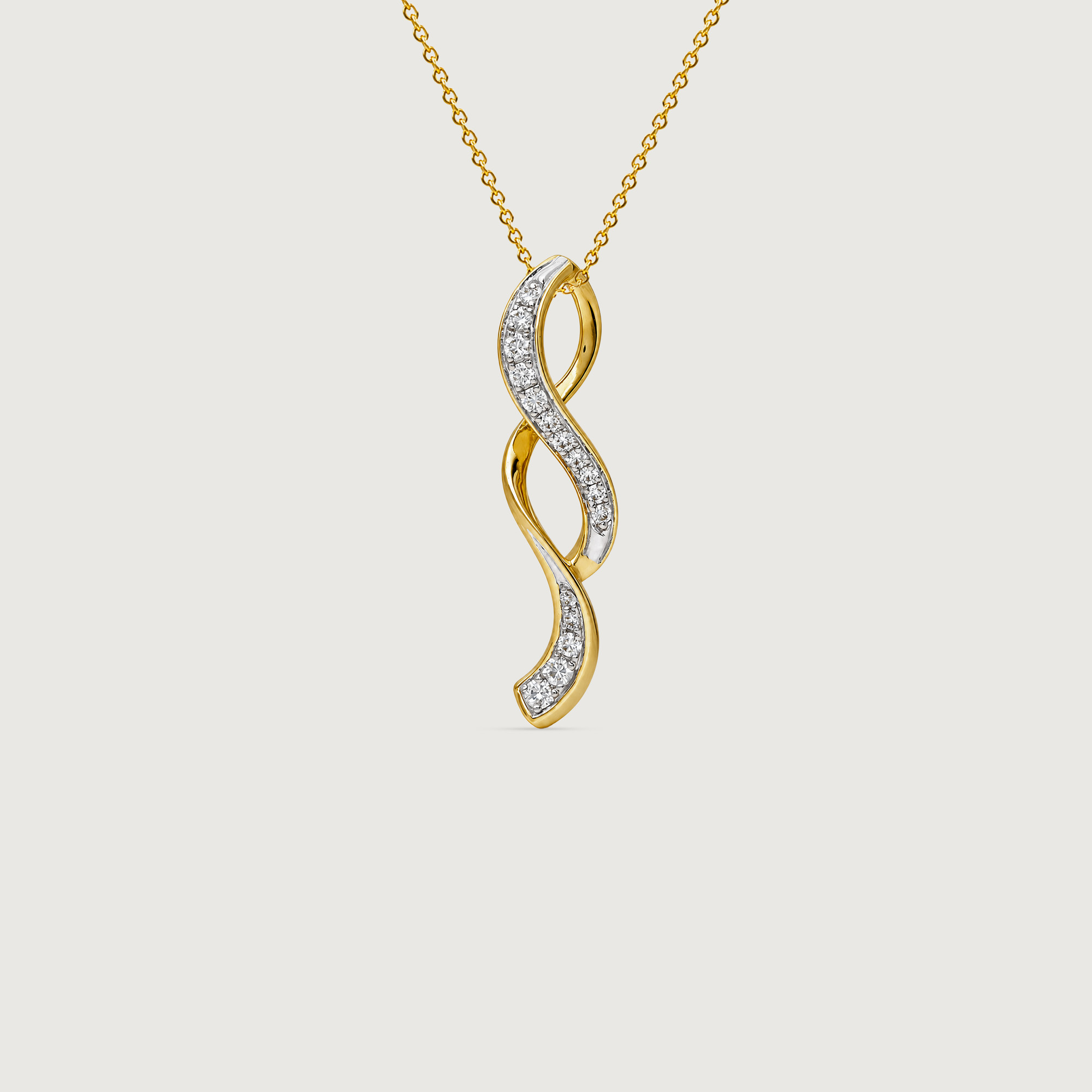 Fluid Twisted Diamond Pendant,,hi-res image number null