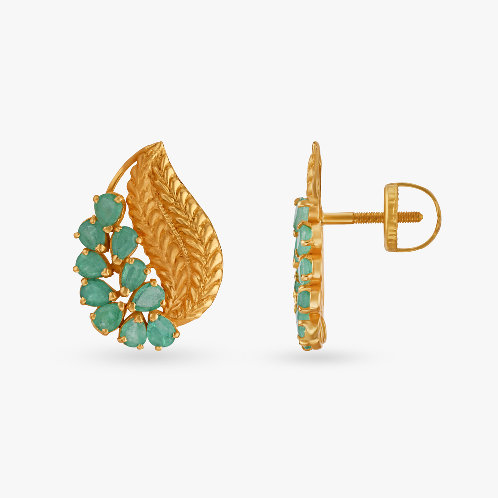 Mystic Emerald Stud Earrings,,hi-res image number null