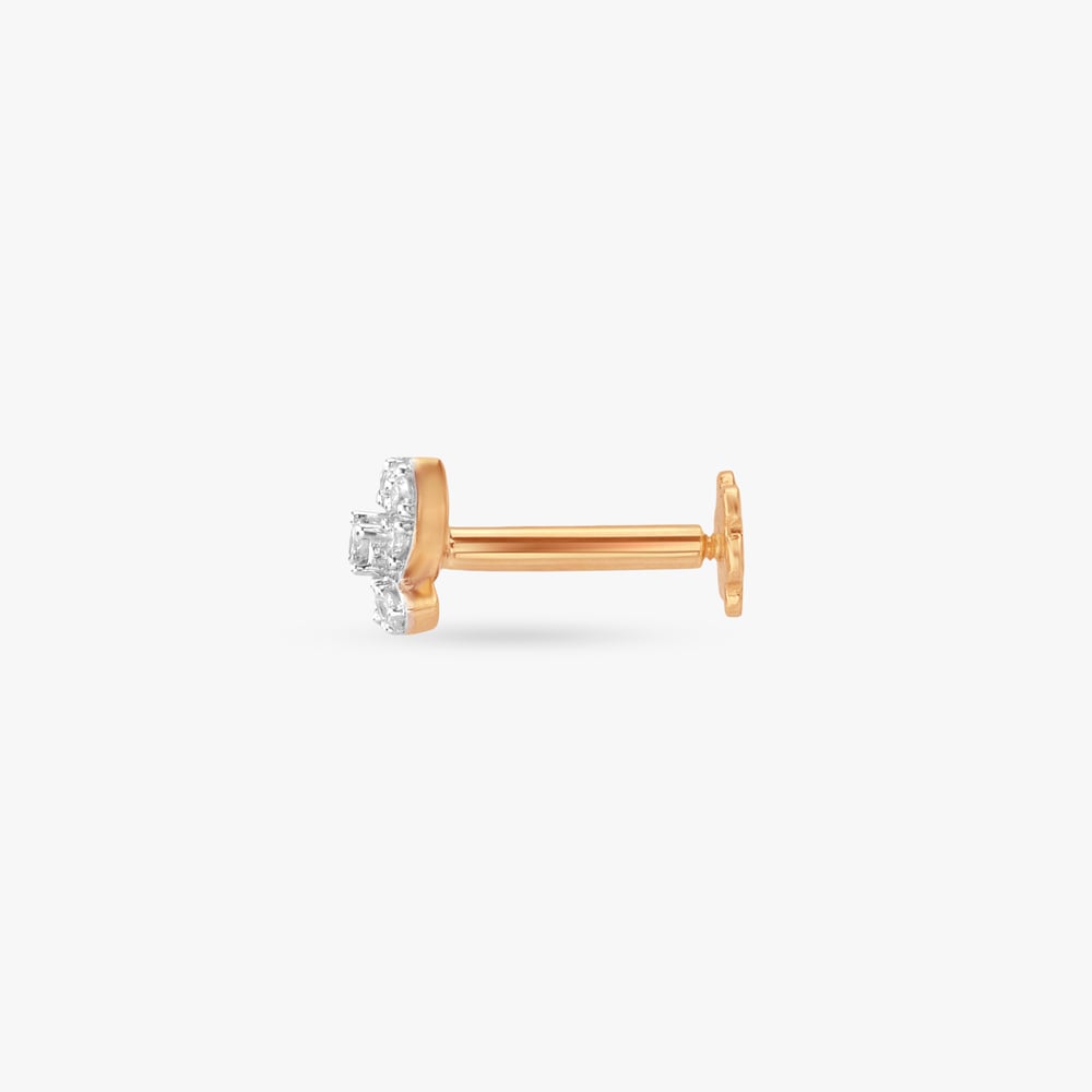 Whirling Petals Diamond Nose Pin,,hi-res image number null