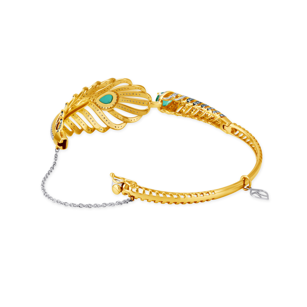 Breathtaking Cubic Zirconia Studded Diamond Bangle,,hi-res image number null