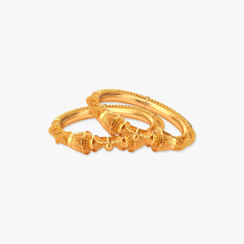 Heritage Katai Solid Bala Gold Bangles,,hi-res image number null