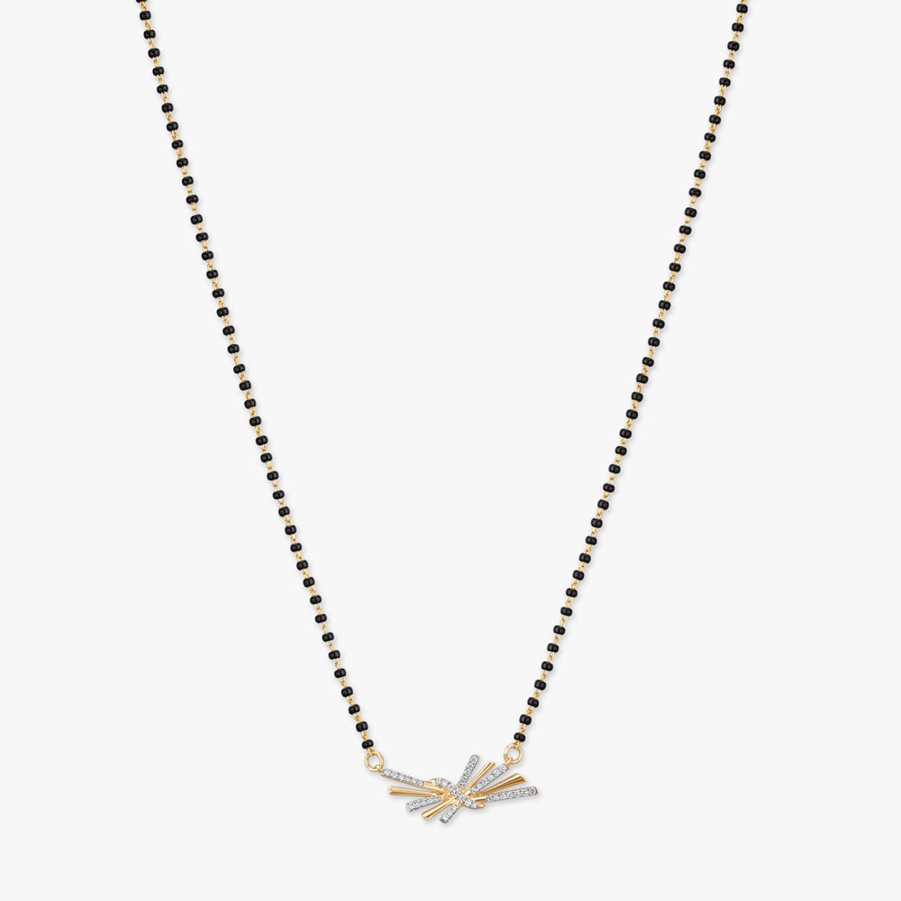 Abstract Bar Diamond Mangalsutra,,hi-res image number null