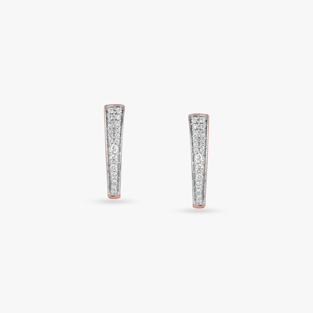 Coral Flip Diamond Hoop Earrings,,hi-res image number null