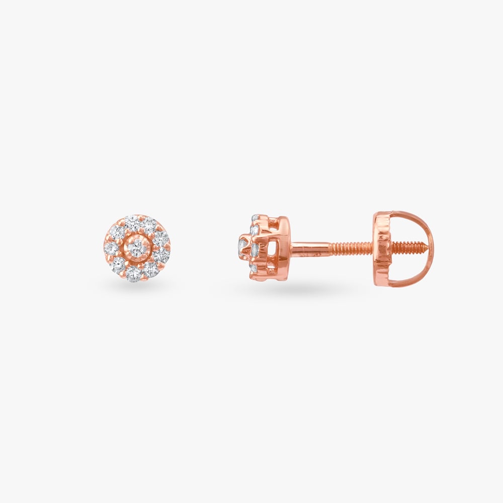 Petal Shine Diamond Stud Earrings,,hi-res image number null