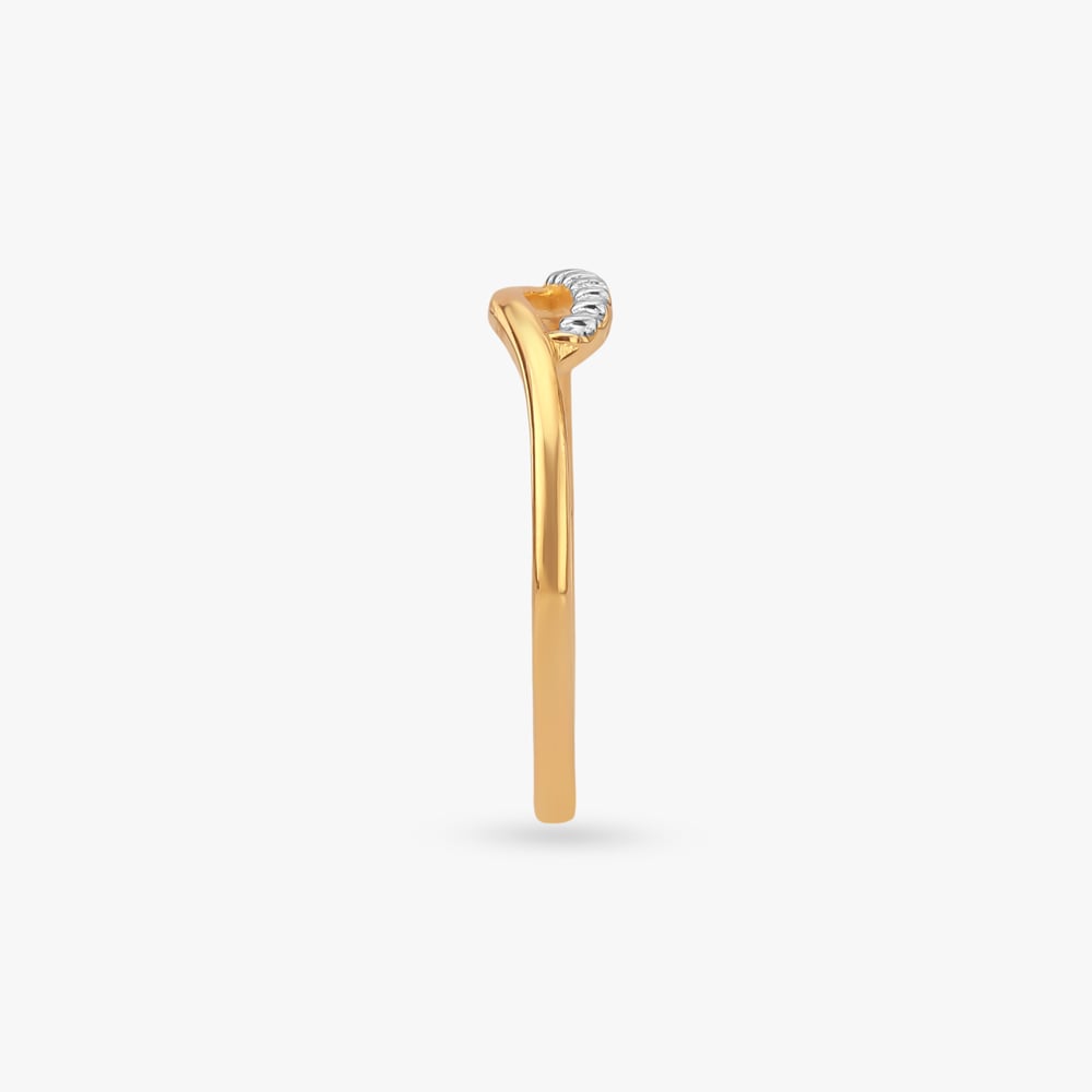 Whispering Wave Gold Finger Ring,,hi-res image number null