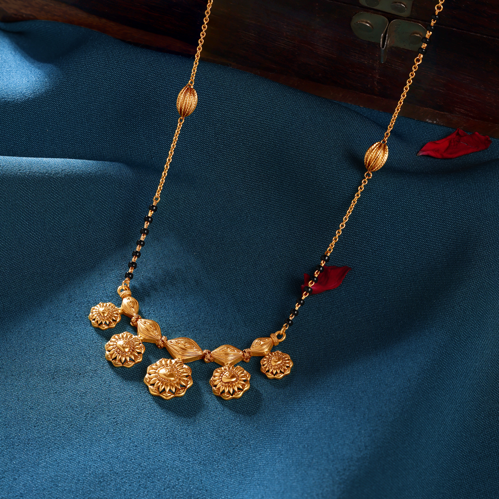 Floral Glory Gold Mangalsutra,,hi-res image number null