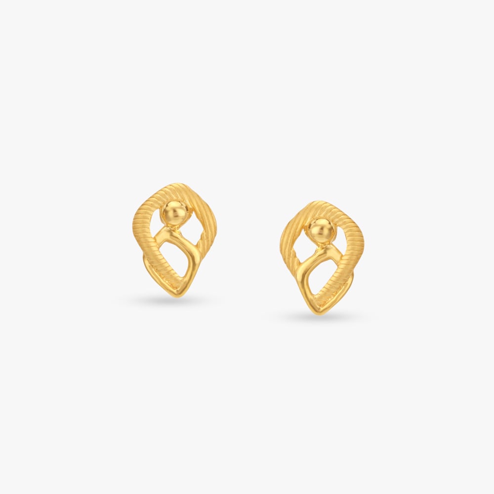Mini Spark Gold Stud Earrings for Kids,,hi-res image number null