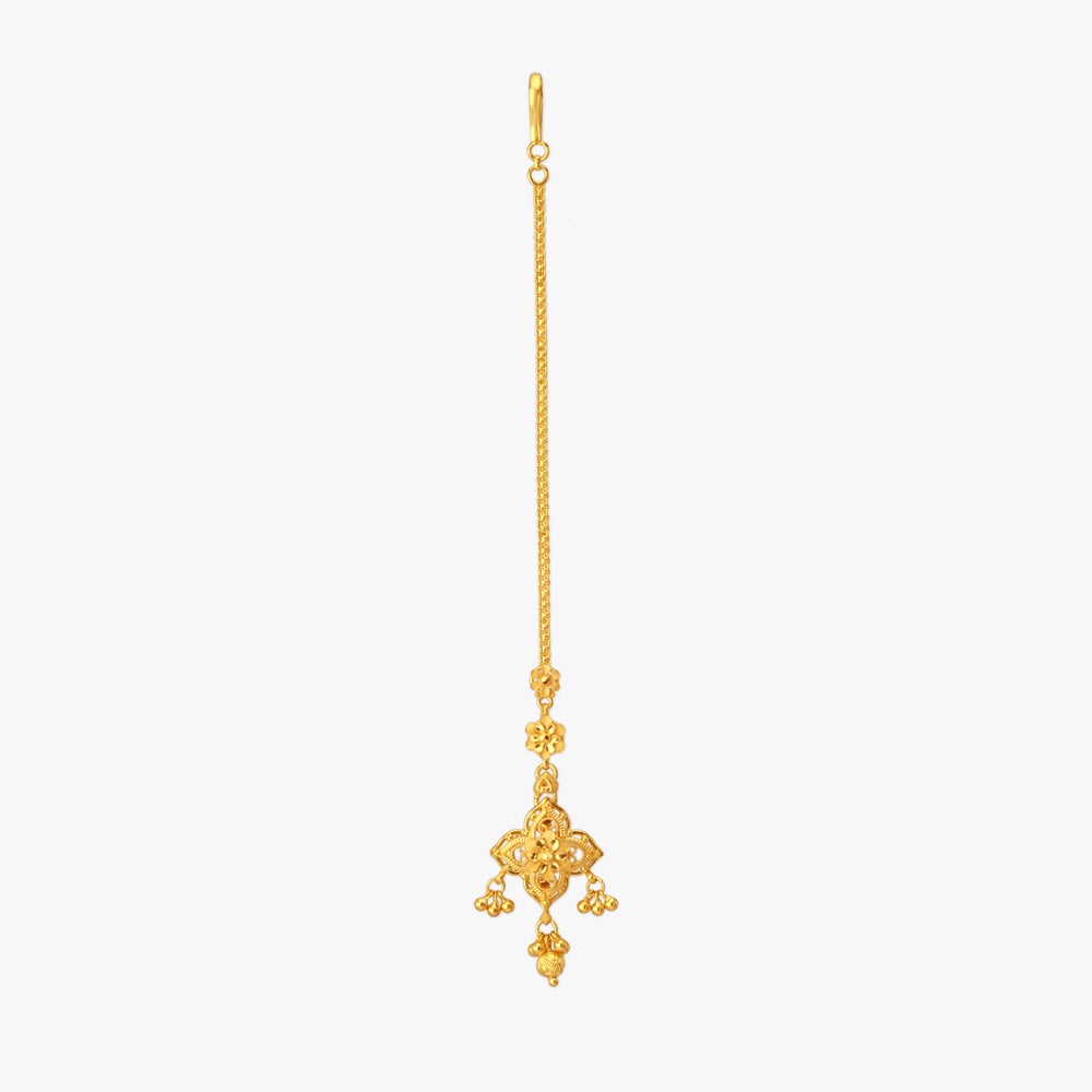 Sublime Elegance Gold Maang Tikka,,hi-res image number null