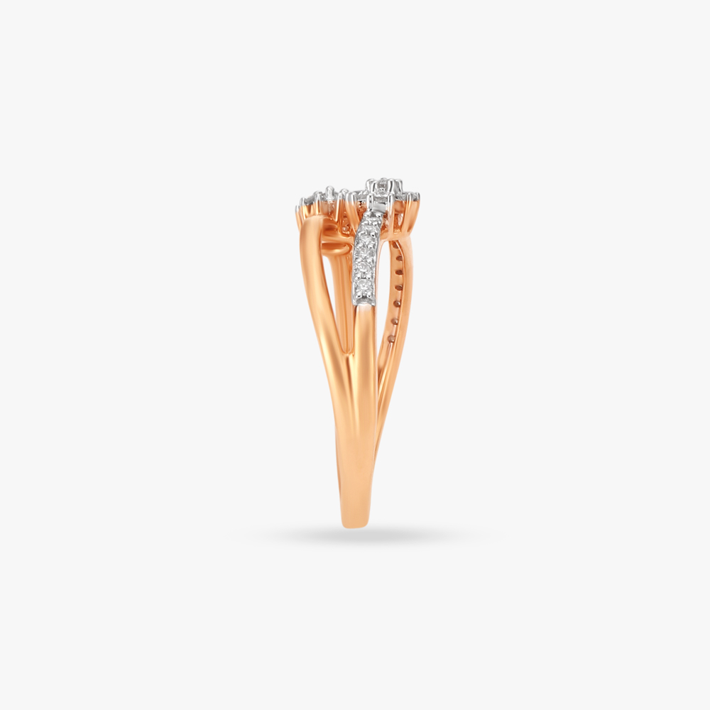 Pretty Floral Diamond Finger Ring,,hi-res image number null
