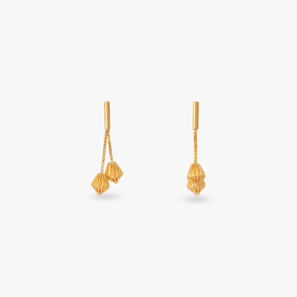 Tassel Whispers Gold Drop Earrings,,hi-res image number null
