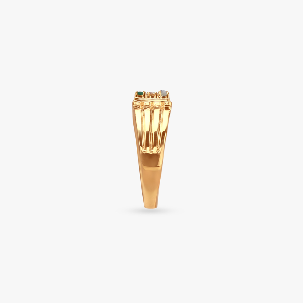 Celestial Navaratna Diamond Ring for Men,,hi-res image number null