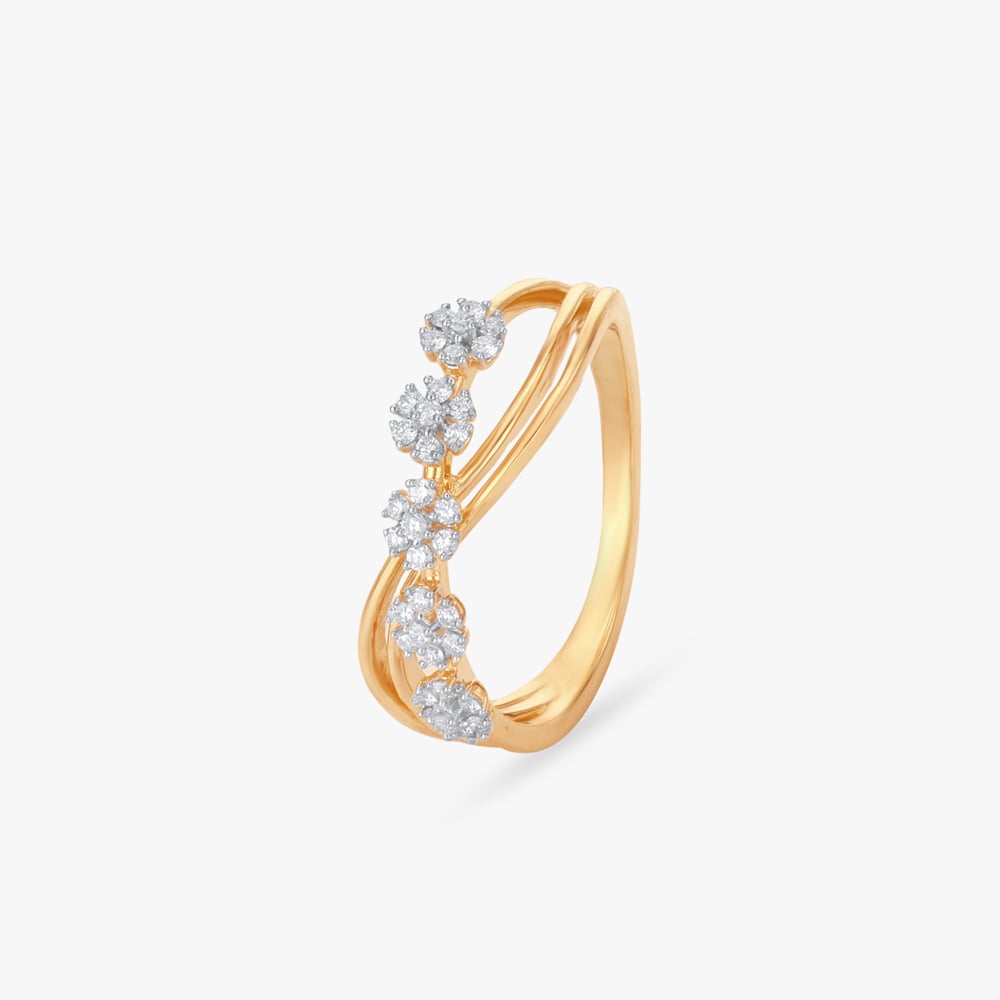 Playful Bloom Diamond Finger Ring,,hi-res image number null