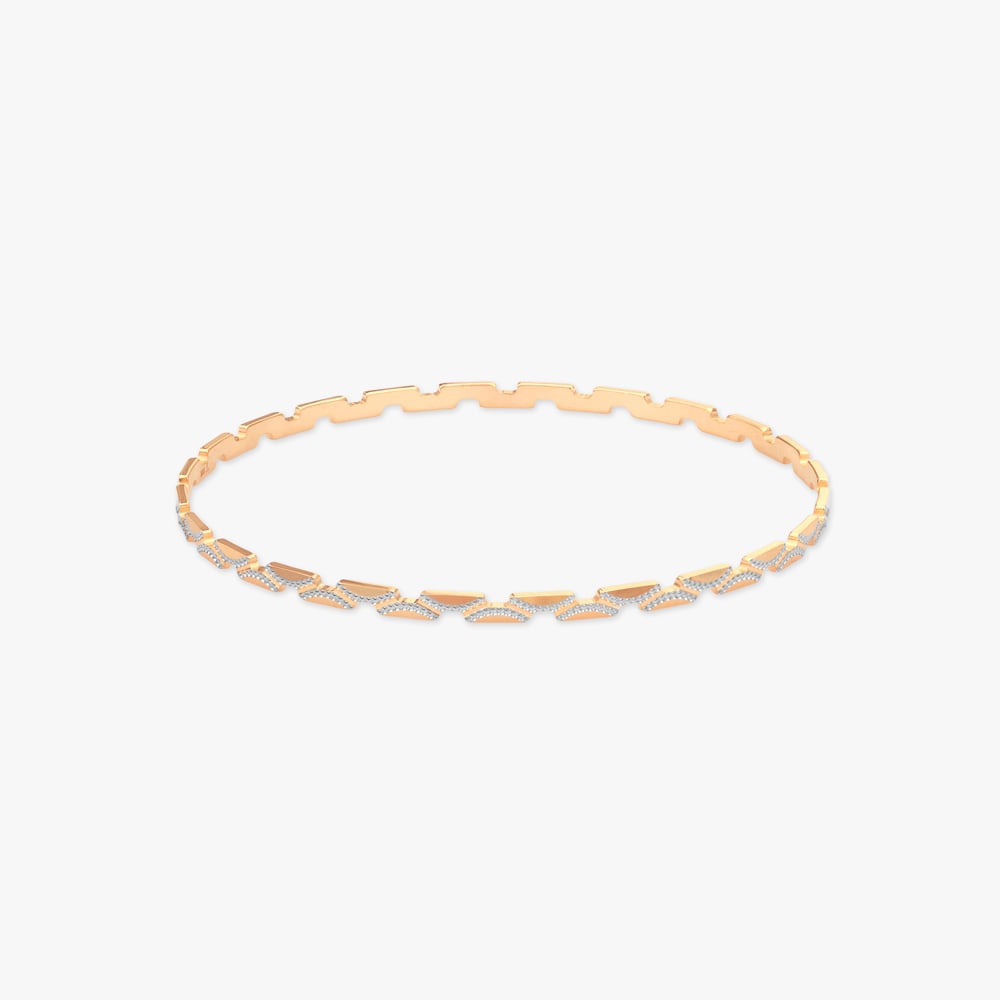 Ribbon Zigzag Gold Bangles,,hi-res image number null
