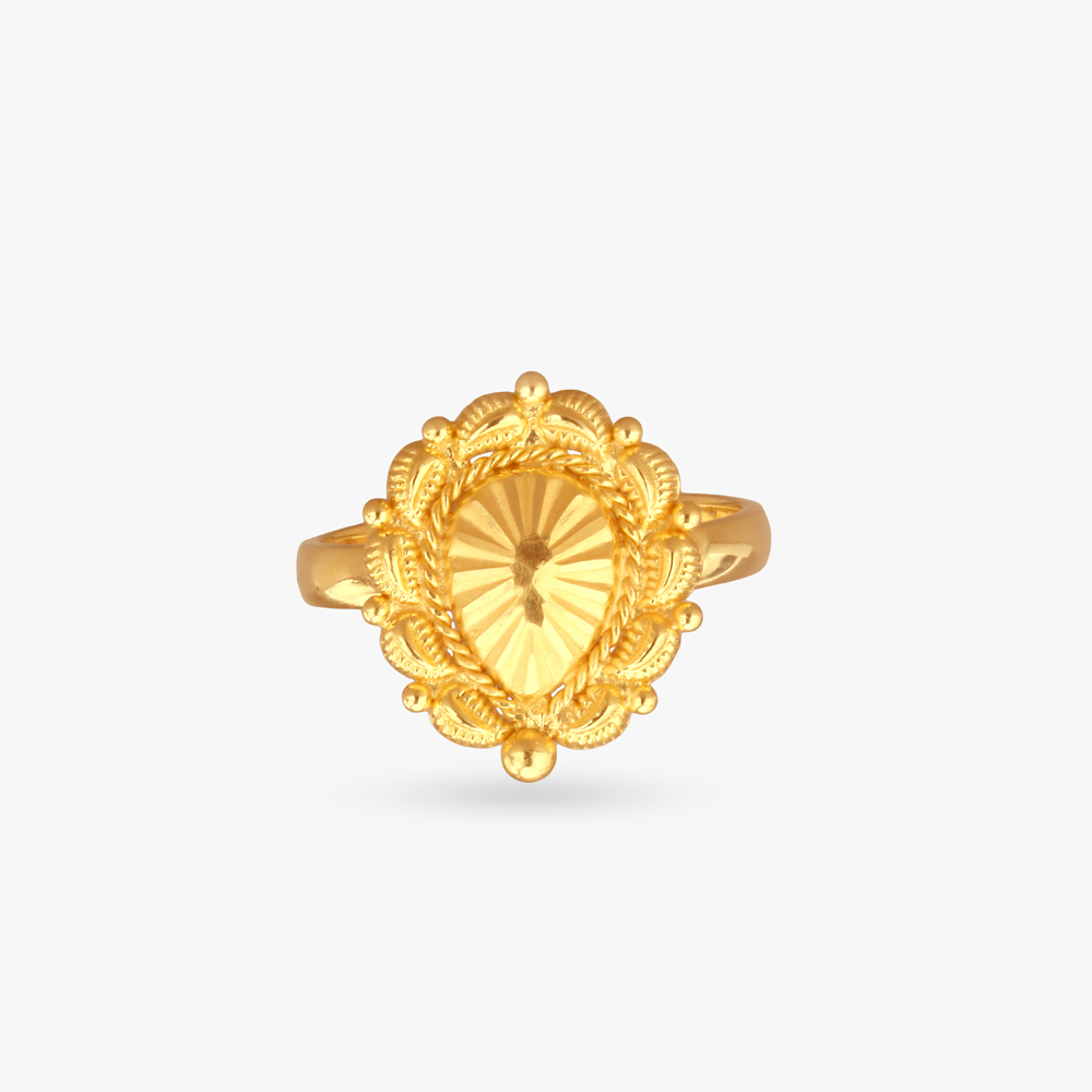 Rope Halo Gold Ring,,hi-res image number null
