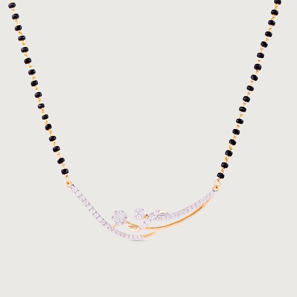 Graceful Swirl Gold and Diamond Mangalsutra,,hi-res image number null