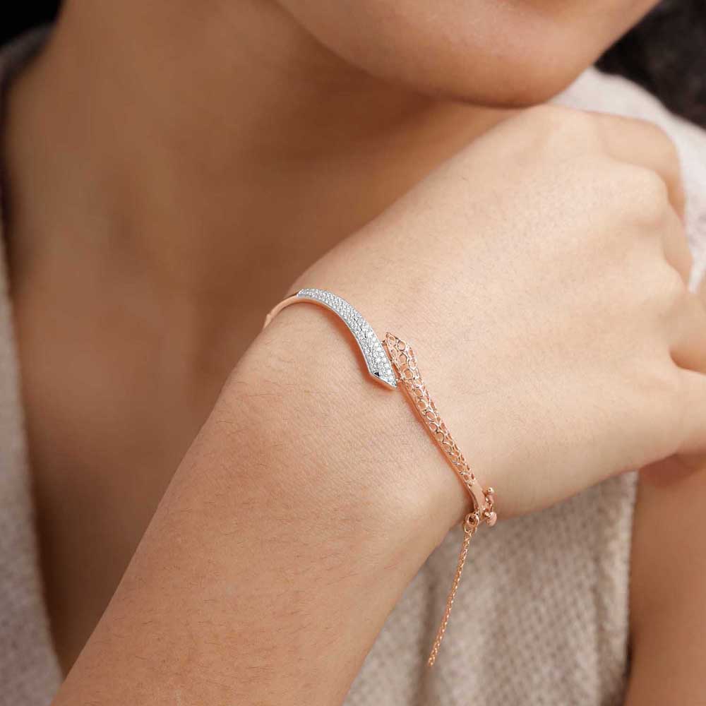Sleek Sculpted Diamond Bangle,,hi-res image number null
