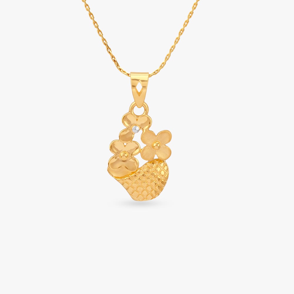 Petite Blossoms Gold Pendant,,hi-res image number null