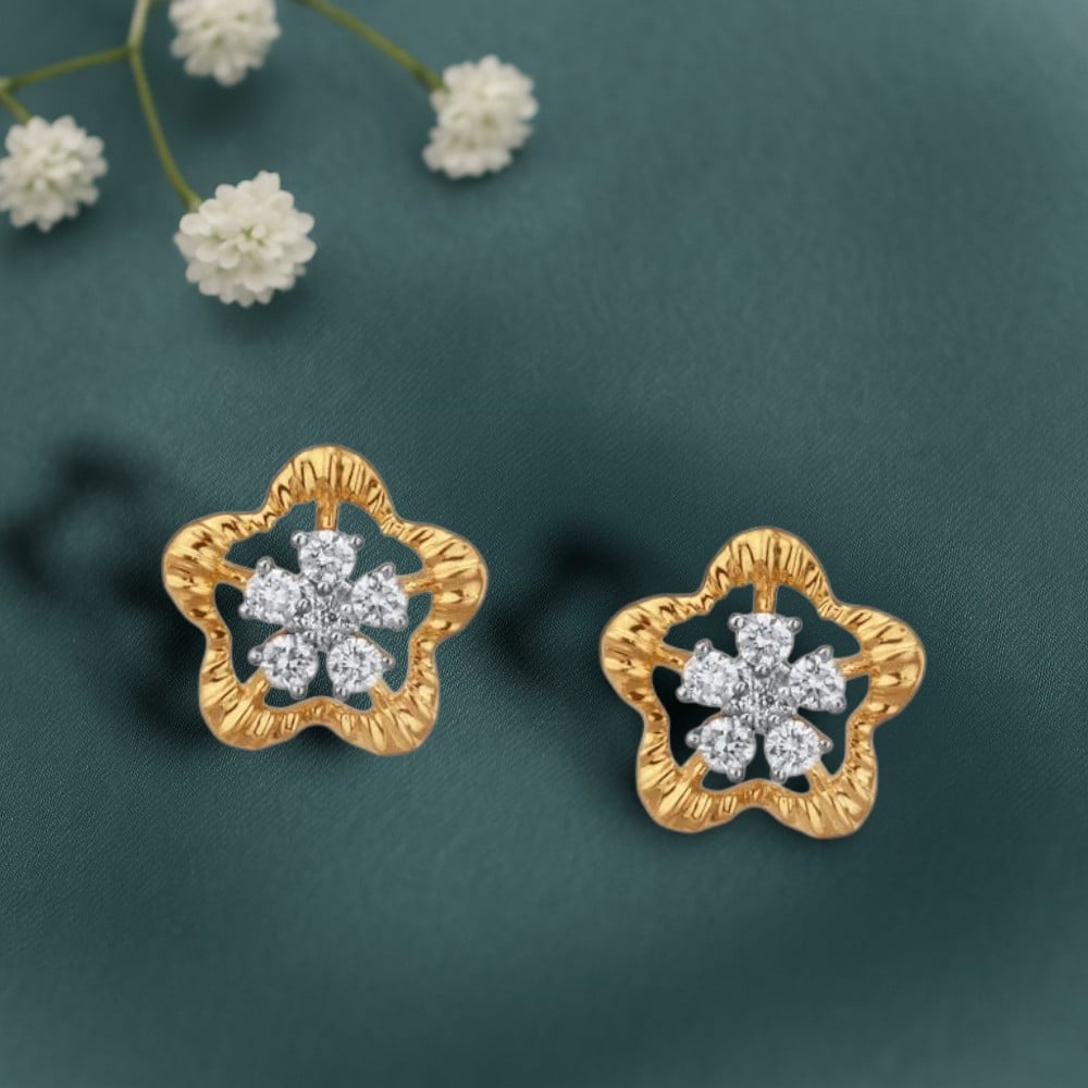 

Sweet Blossom Diamond Stud Earrings For Kids
