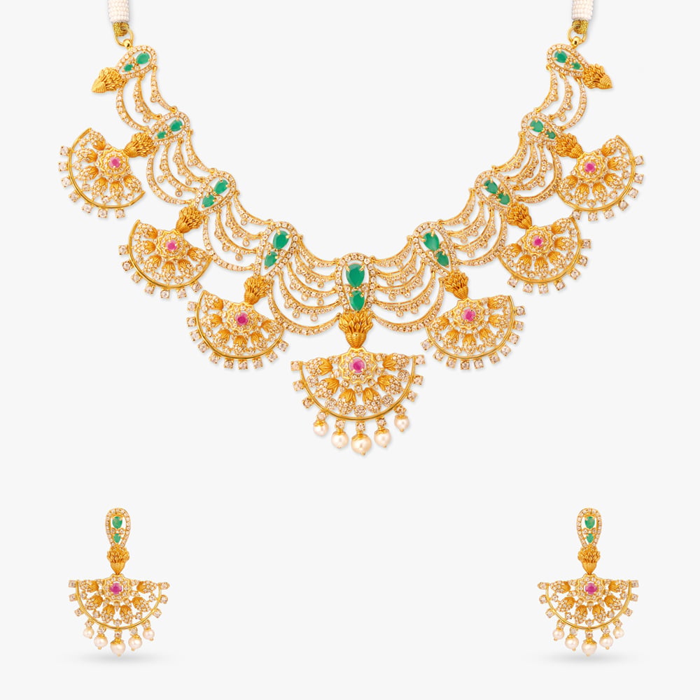 Celestial Garland Gold Necklace Set,,hi-res image number null