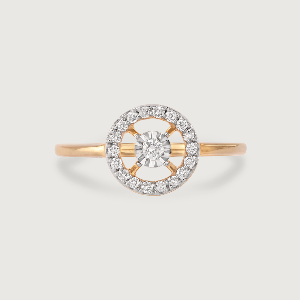 Eclat Floral 18KT Gold & Diamond Ring,,hi-res image number null