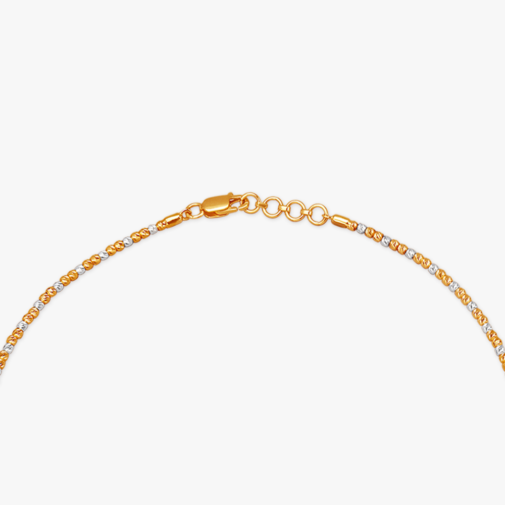 Knurled Beaded Gold Necklace Set,,hi-res image number null