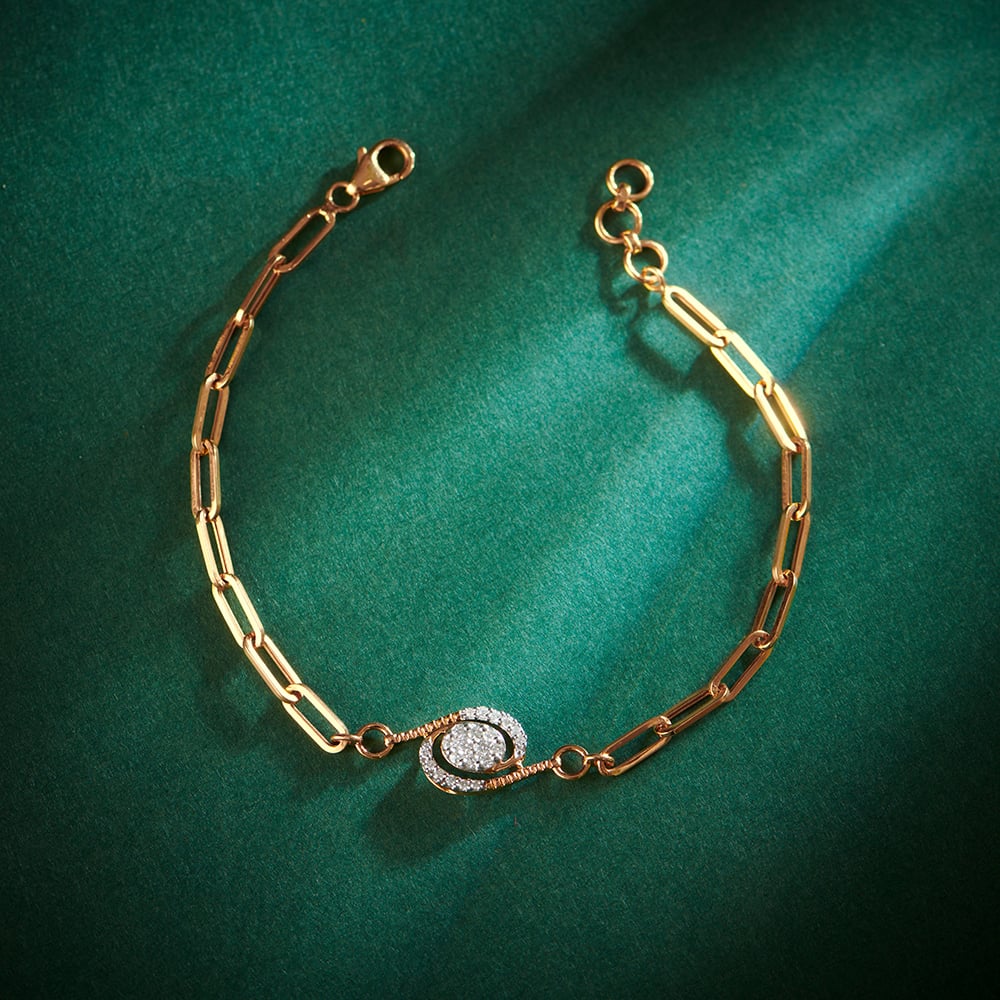 Stylish Cluster Diamond Bracelet