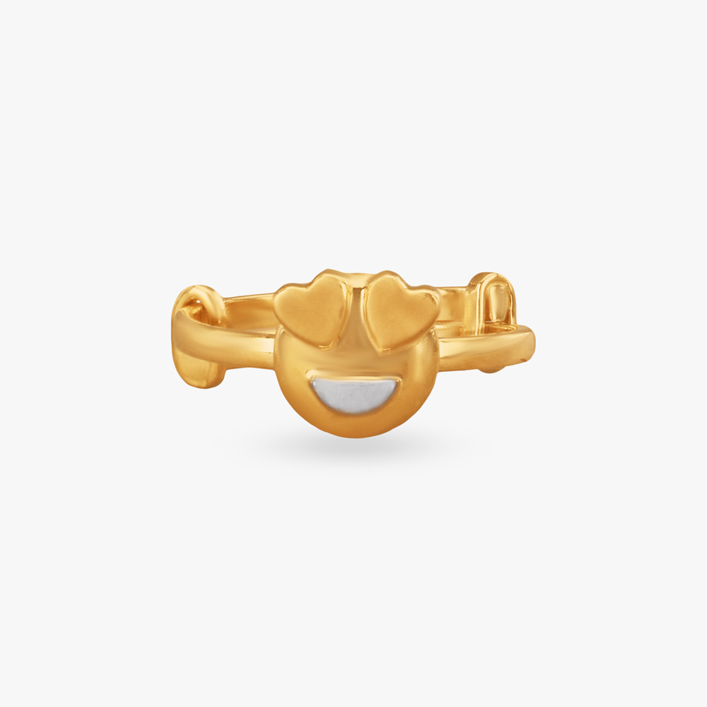 Happy Heart Gold Ring for Kids,,hi-res image number null
