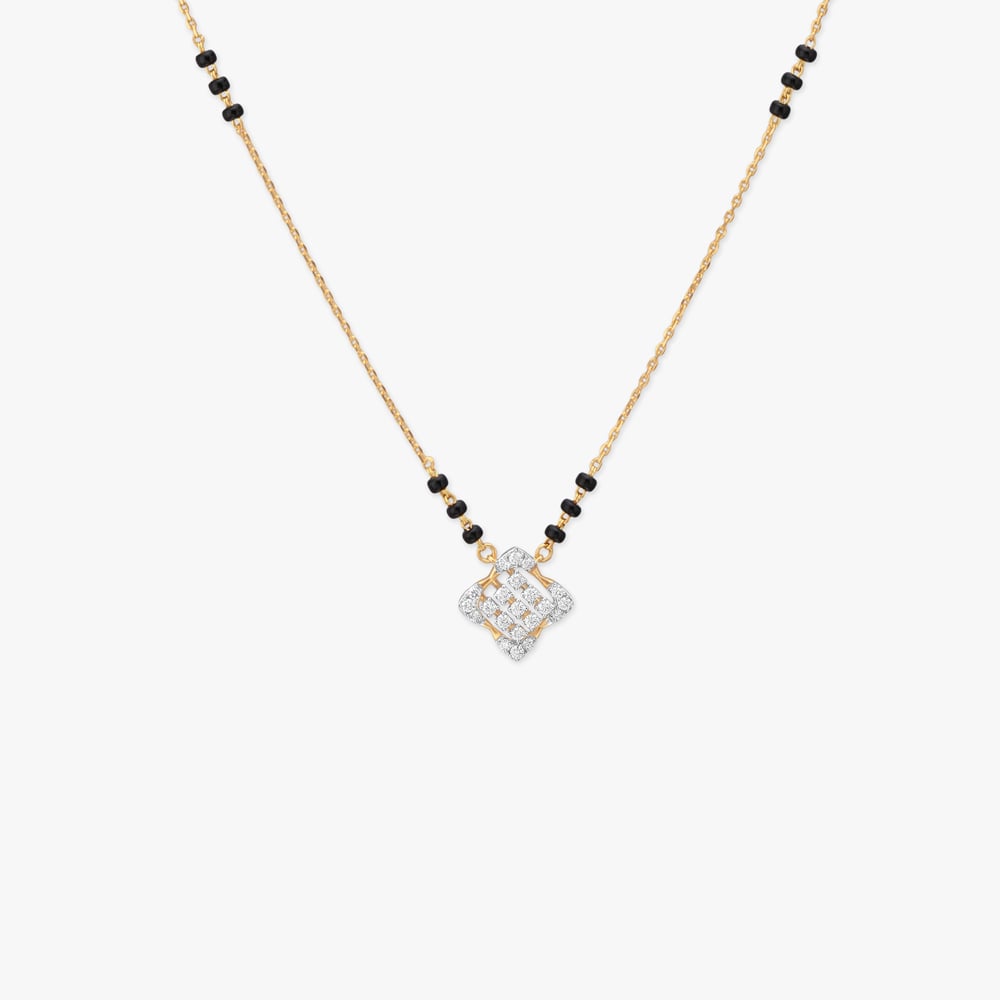 Woven Gleam Diamond Mangalsutra,,hi-res image number null