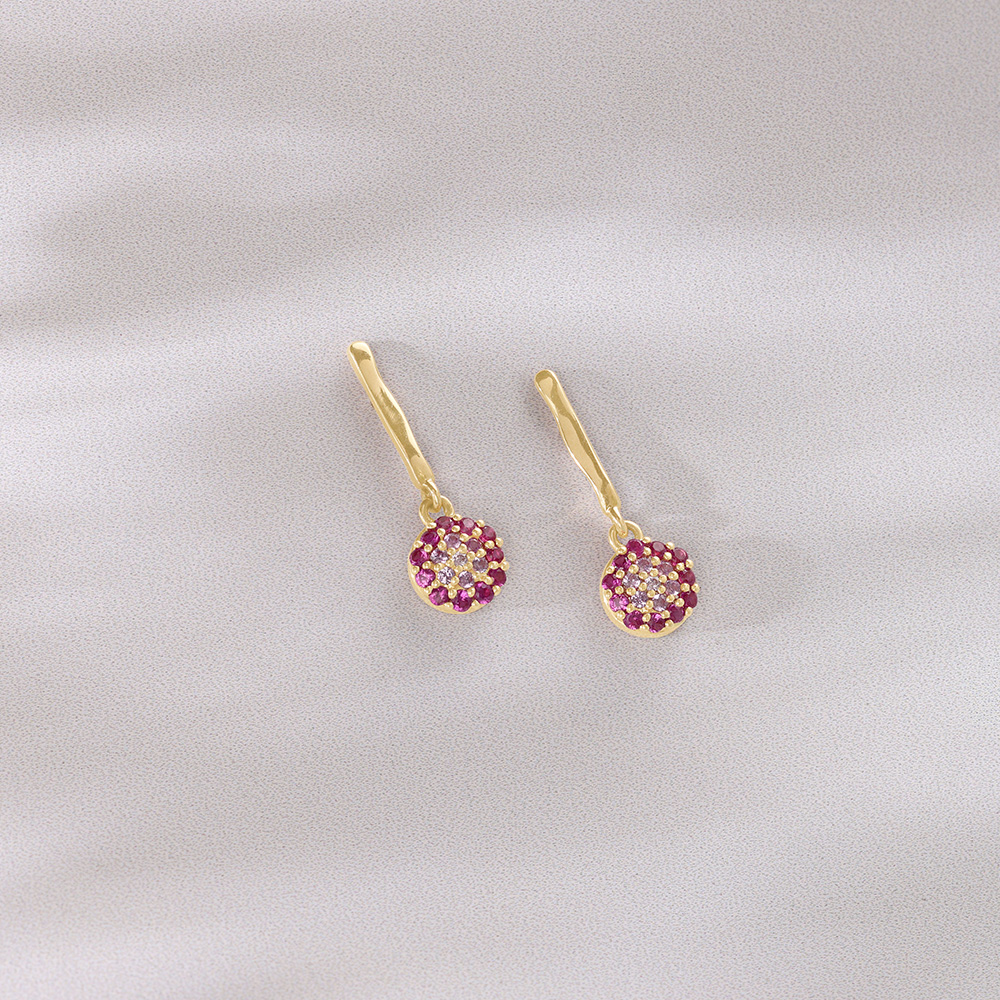Berry Bling Zirconia Drop Earrings,,hi-res image number null