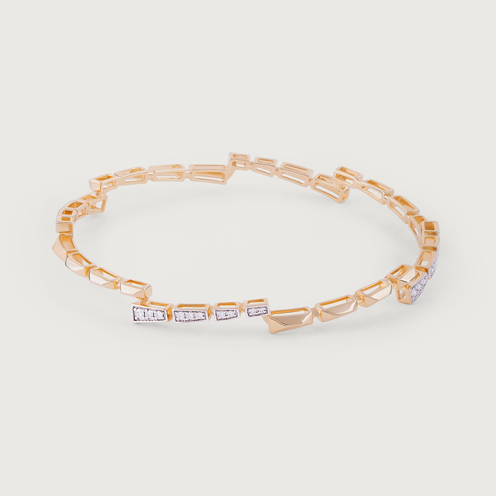 Twilight Radiance Gold & Diamond Bangle,,hi-res image number null