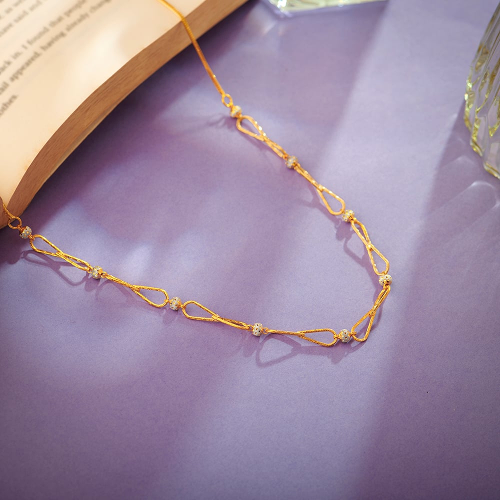 Delicate Loop and Bead Chain