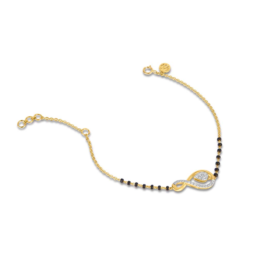 14KT Yellow Gold Scintillating Mangalsutra Bracelet for the Stunning Bride,,hi-res image number null