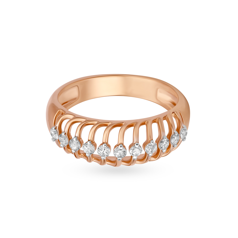 Surreal Multi Stone Rose Gold and Diamond Ring,,hi-res image number null