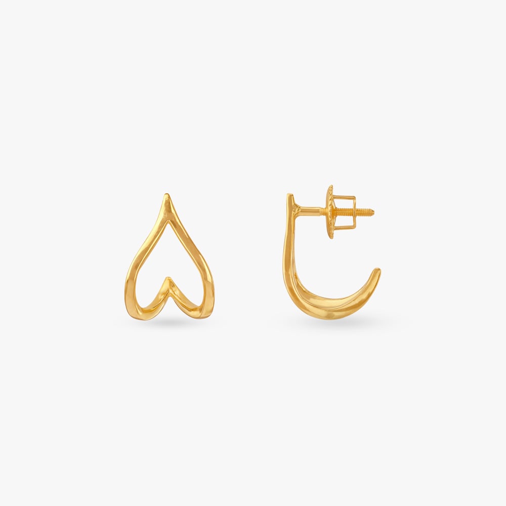 Modern Chic Gold Stud Earrings,,hi-res image number null