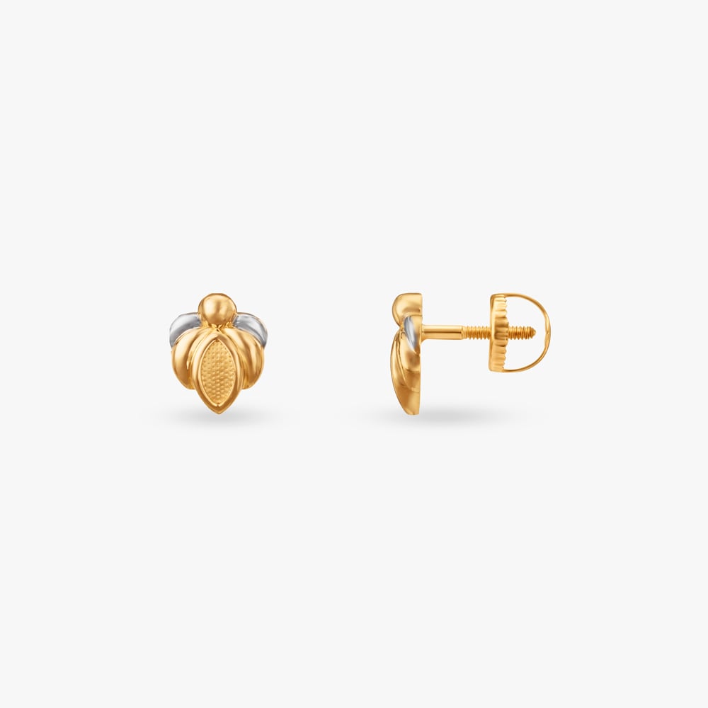 Little Bud Gold Stud Earrings for Kids,,hi-res image number null